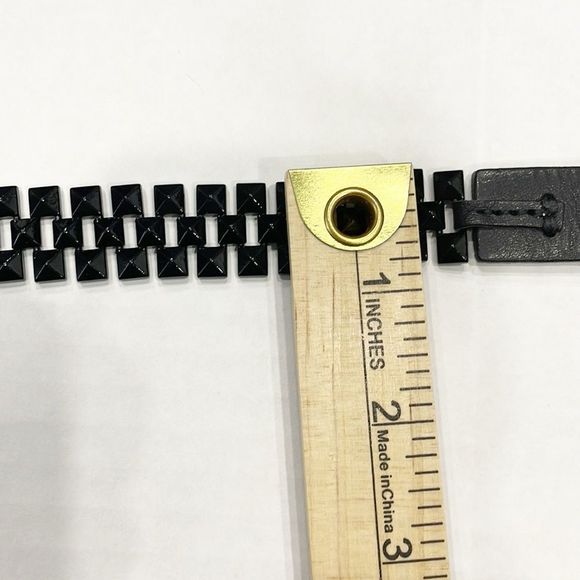 Fossil Genuine Leather Lucite Link Belt Black Small Women‎ - Picture 6 of 7